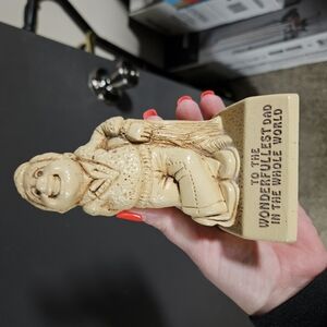 Vintage World's Best Dad Figurine - Cream